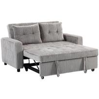 2 vietų sofa-lova 157x190 cm šviesiai pilka