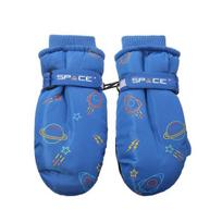 Neperšlampamos žieminės pirštinės vaikams be Snazzy RN-005, kosmosas, šviesiai mėlynos, 14 cm