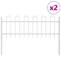 vidaXL Sodo tvora 2 pcs Balta 3,4 x 0,6 m Miltelinis plienas