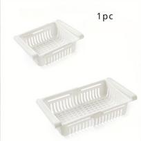 Plastikinis šaldytuvo stalčius organizatorius,  Balta (1 vnt.)