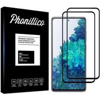 Grūdintas Stiklas Samsung S20 FE [Pakuotė 2] Skaidrus Filmas Juodu Kraštu Ekrano Apsaugos Stiklas Phonillico®