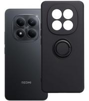 Juodas dėklas Xiaomi Redmi Note 15 5G telefonui "Silicone Ring Case"