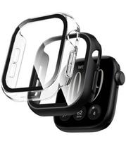 Juodas ir skaidrus dėklai Apple Watch 12 (46 mm) laikrodžiui "Tech-Protect Defense 2-Pack"