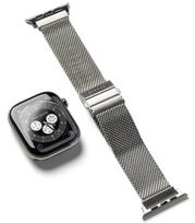 Sidabrinės spalvos apyrankė Apple Watch (44 / 45 / 46 / 49 mm) laikrodžiams "Ringke Metal One Mesh"