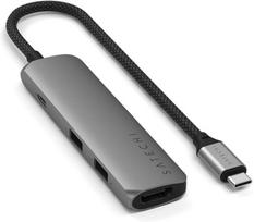 Satechi 4-in-1 USB-C Slim Multiport 4K Adapter, star grey (ST-P4SM)