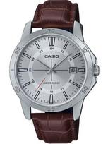 Laikrodis - CASIO - MTP-V004L-7C - Rudas odinis - Kvarcas - Atsparumas vandeniui 5 Atm