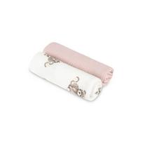 Muslino vystyklai Sensillo 60x75 cm, 2 vnt, TEDDY PINK
