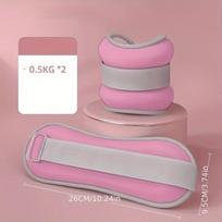 2 vnt. reguliuojamų kulkšnių ir riešų svarmenų. , Rožinė 0,5 kg