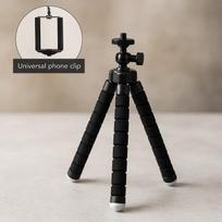 Tripod Riff RF-TRIP-BL universal flexible soft tripod for mobile phones and cameras, max 18 cm, black