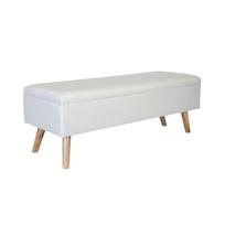 Prieškambario suolas Relaxdays, Su daiktadėže, Balta, 110 × 40 × 40 cm