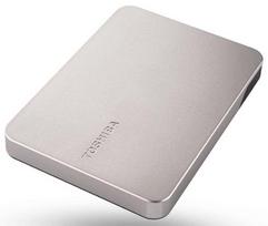 Toshiba Storage Canvio Flex 2TB, External Hard Drive (light silver, USB-C / USB-A)