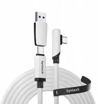 „Syntech“ 2-in-1 USB-C–USB-A kabelis, skirtas duomenų perdavimui, 5 m, 5Gbps, tinka „Meta Quest 3“, „2 Pro“, „Pico4“ ir „C100“