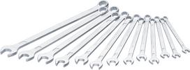 Hazet kombinė raktas 600LG/13, 13 vnt., 10-24mm, išorinis 12 taškų profilis, chromuotas, ekstra ilgas