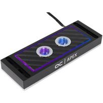 Alphacool Apex RAM X4 vandens aušintuvas juodas, 14000, 2x G1/4", 3-pin 5V, 5x aRGB LED, aliuminis, nikeliuotas varis