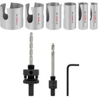 Bosch kiauryminis pjūklas 2608594685, 6 kiauryminiai pjūklai, 9 įrankiai, plyta, gipso kartonas, minkšta mediena, plastikas