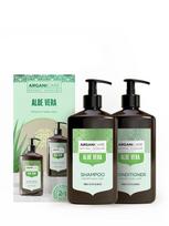 ARGANICARE Šampūnas/kondicionierius su Aloe Vera ir argano aliejumi, 2x400 ml