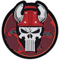 101 Inc. 3D PVC Punish Skull Bull Karinis antsiuvas