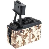 A&K M249 Digital Desert 2000 BB ASG Elektrinė airsoft dėžinė dėtuvė