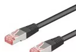 Goobay 95468, 0,5 m, Cat6, S/FTP (S-STP), RJ-45, RJ-45, Juodas