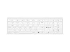 Natec Tang US wireless keyboard BT + 2.4 GHz quiet Slim white