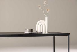 Venture Design Staliukas prie sofos, Mallan, 120x60 cm, Juodas