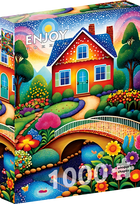 ENJOY PUZZLE dėlionė SPALVŲ NAMAS, 1000 dalių, 68x48 cm, Enjoy-2153