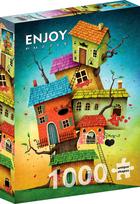 ENJOY PUZZLE dėlionė PASAKŲ NAMAI, 1000 dalių, 68x48 cm, Enjoy-2119