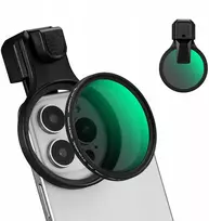 K+F Objektyvas, lęšis, filtras, pilkas ND2–ND32, skirtas išmaniesiems telefonams, 58 mm, su spaustuku K&f / Kf15.0023
