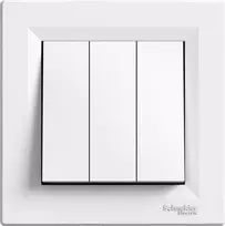 Schneider Trigubas jungiklis su rėmeliu Schneider Asfora EPH2100121 balta