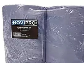 Icm As NOVIPRO dirbtuvių ritinys, 2 vnt. paketas - pramoninis popierius mėlynas 2 sluoksnių, 37cm x 360m / 1000 lapų ritinyje
