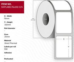 Capture Ship-label 76 x 102mm, Core | Ship-label 76 x 102mm, Core | 5715063276778