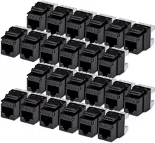 StarTech CAT6 keystone lizdas, 24 vnt. rinkinys (C6KEY110180BK24PK)