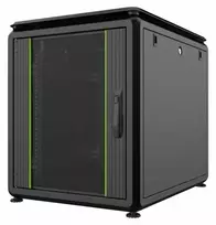 Lanview LOGON RDL12U61BL, Laisvai stovintis stelažas, 12U, 600 kg, Raktinis užraktas, Reguliuojamos kojelės, Kabelių tvarkymas
