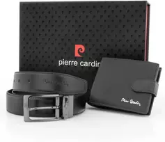 DOVANŲ RINKINYS VYRUI - PINIGINĖ IR DIRŽAS PIERRE CARDIN ZG-200