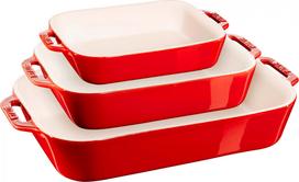 STAUB Zestaw 3 prostokątnych półmisków ceramicznych Staub | 40508-171-0 | 3272340050084
