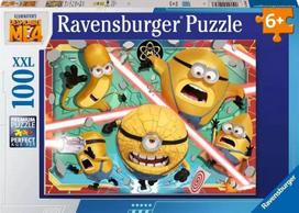 Dėlionė Ravensburger Despicable Me 4 Minions, 36 cm x 49 cm, 100 vnt., įvairių spalvų