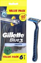 Skustuvas Gillette Blue 3 Smooth, 6 vnt