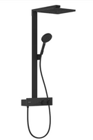 Dušo komplektas Hansgrohe Raindance E 300 1jet EcoSmart su ShowerTablet 350 termostatu, 27362670, matinė juoda