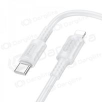 Lightning laidas Borofone BX111 USB-C į Lightning 1 m PD 27 W baltas