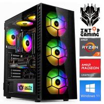 Stacionarus kompiuteris Intop RM93347 AMD Ryzen 7 5700X, DDR4 16GB, SSD+HDD 500GB 2 TB, AMD Radeon RX 9060 XT 16GB GDDR6, Windows 11 Pro