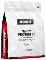 ICONFIT Whey Protein 80 Pulveris - Melleņu jogurta garšas, 500 g