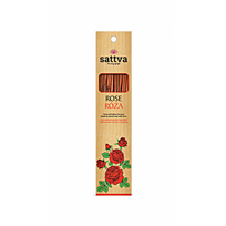 Natūralūs indiški smilkalai su rožių aromatu – SATTVA (15 vnt., 30 g)