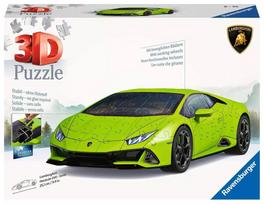 Ravensburger 3D dėlionė „Lamborghini Huracán EVO“ žalias, 156 det., nuo 8 m.