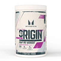 Myprotein Origin Pre Workout, stimuliantas be kofeino, 600g Vynuogių skonio