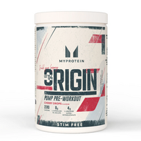 Myprotein Origin Pre Workout, stimuliantas be kofeino, 630g Vyšnių skonio