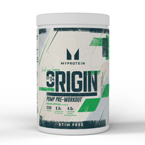 Myprotein Origin Pre Workout, stimuliantas be kofeino, 600g Obuolių skonio