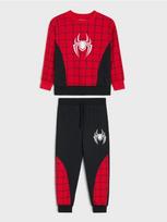 Sinsay - Laisvo kirpimo medvilninis Spider-Man sportinis komplektas: džemperis ir kelnės - juoda