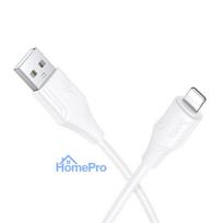 Silicone Cable USB A to Lightning Hoco 2,4A 1 m X124 white