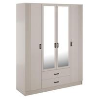 Spinta Mebelbos Kami 4d2s, 160x53,8x205,6 cm, smėlio spalvos