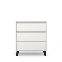 Komoda Mebelbos Borg 3s 70, 70x38,9x78,4 cm, balta